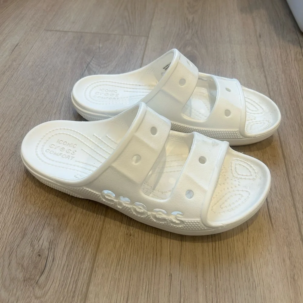 Crocs Unisex Adult Baya Sandal White US Men's 6 Women's 8 - Picture 2 of 10